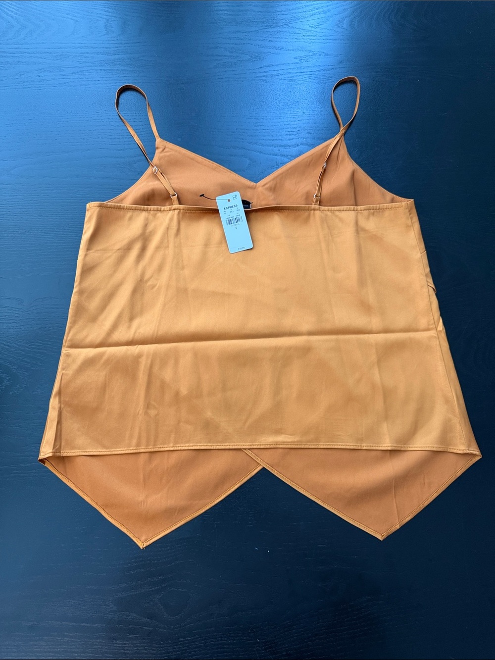 Express Mustard Asymmetrical Spaghetti-Strap Cami - Picture 3 of 3